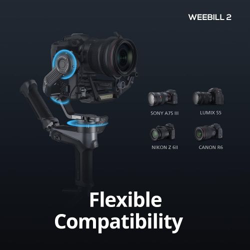  Zhiyun WEEBILL 2 Stabilizer, Standard Package Gimbal WB2 for DSLR & Mirrorless Camera Sony A7R3 A7M3 Canon 5D4 EOS R Nikon Z6 Z7 D850 Panasonic GH5 BMPCC 4K Fujifilm Sigma, 3-Axis-