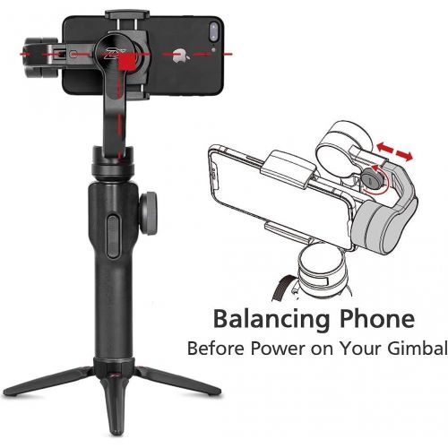  Zhiyun Smooth 4 [Official] 3-Axis Handheld Smartphone Gimbal, Professional Phone Stabilizer for iPhone Android(with Tripod), Ideal for Vlogging YouTube TikTok Instagram Live Video