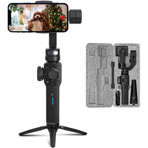  Zhiyun Smooth 4 [Official] 3-Axis Handheld Smartphone Gimbal, Professional Phone Stabilizer for iPhone Android(with Tripod), Ideal for Vlogging YouTube TikTok Instagram Live Video