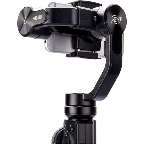  Zhiyun Smooth 4 Professional Gimbal Stabilizer for iPhone Smartphone Android Cell Phone 3-Axis Handheld Gimble Stick w/ Grip Tripod Ideal for Vlogging YouTube Vlog TikTok Instagram