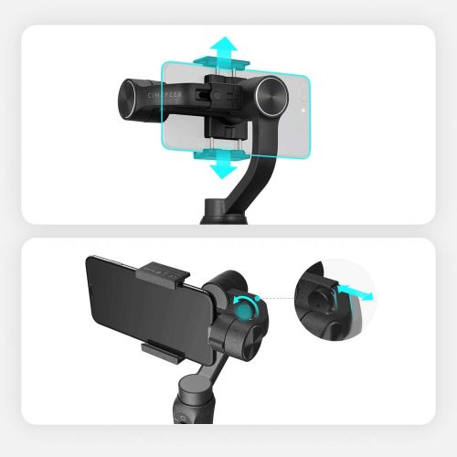  Zhi yun CINEPEER Phone Gimbal, 3-Axis Gimbal Stabilizer for iPhone 12/11/X/XS, Samsung Android Phone, ZY Play App Support, Smooth Video Gimbal - CINEPEER C11