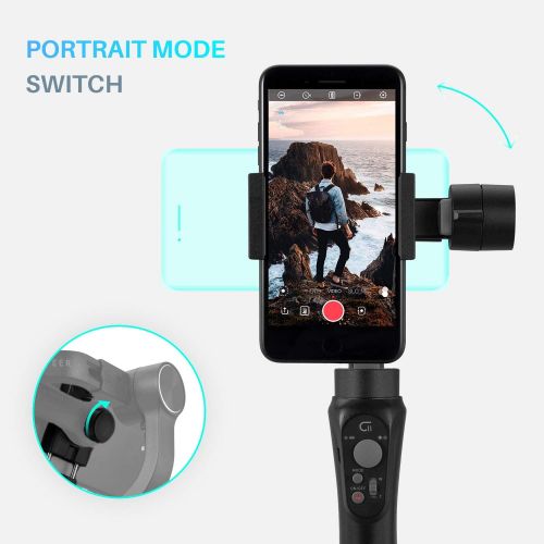  Zhi yun CINEPEER Phone Gimbal, 3-Axis Gimbal Stabilizer for iPhone 12/11/X/XS, Samsung Android Phone, ZY Play App Support, Smooth Video Gimbal - CINEPEER C11