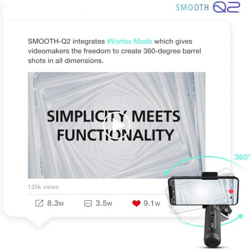  Zhiyun Smooth Q2 [Official] 3-Axis Handheld Smartphone Gimbal Stabilizer