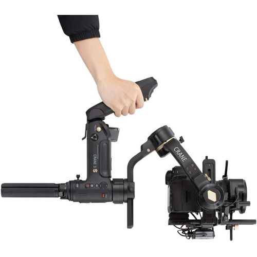  Zhiyun Crane 3S 3-Axis Handheld Gimbal Stabilizer for DSLR Cameras and Camcorder, 6.5kg Payload, Extendable Roll Axis, 12 Hours or Longer Continuous Uptime, DC-in, TransMount Smart