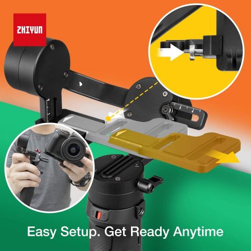  ZHIYUN Crane M2 3-Axis Gimbal Stabilizer for Light Mirrorless Camera,Action Camera,Smartphone,for Sony A6000,A6300,A6500,RX100M,GX85,Gopro Hero 5/6/7,iPhone Xs XR,WiFi/Bluetooth Co