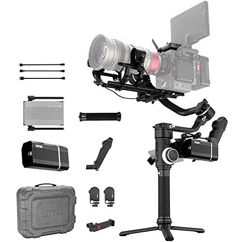  Zhiyun Crane 3S 3-Axis Handheld Gimbal Stabilizer for DSLR Cameras and Camcorder, 6.5kg Payload, Extendable Roll Axis, 12 Hours or Longer Continuous Uptime, DC-in (Pro Package)