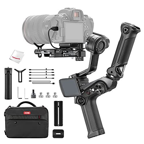  Zhiyun Weebill 2 Combo, 3-Axis Gimbal Stabilizer for DSLR & Mirrorless Cameras 2.88”Full-Color Touchscreen 24W PD Fast Charge Supports, W Portable Storage Bag and Sling Grip Handle