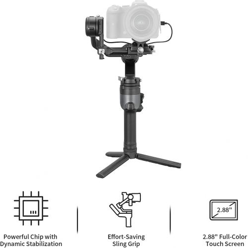  ZHIYUN Weebill 2, 3-Axis Gimbal Stabilizer for DSLR and Mirrorless Camera, Nikon Sony Panasonic Canon Fujifilm BMPCC 6K, Weebill S Upgrade 2.88” Full-Color Touchscreen, PD Fast Cha