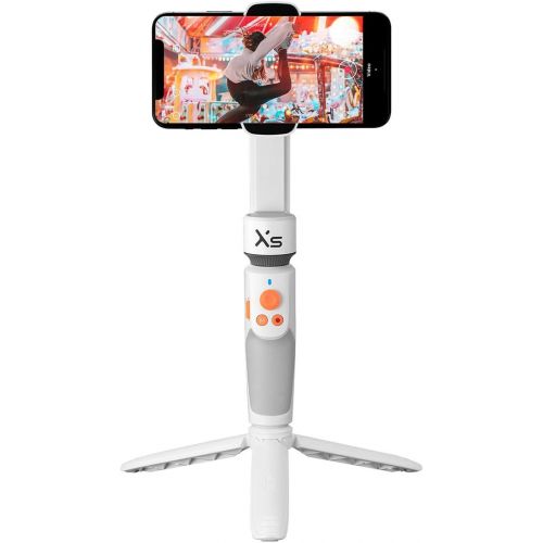  Zhiyun Smooth-XS [Official] Foldable Smartphone Gimbal Stabilizer Selfie Stick Vlog Youtuber (White)