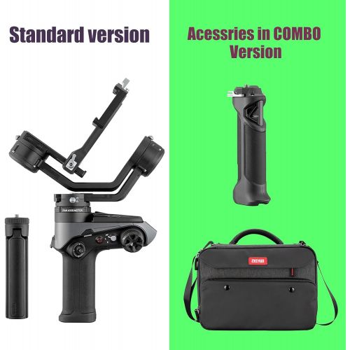  Zhiyun Weebill 2 Combo,3-Axis Handheld Gimbal Stabilizer w/Carry Bag and handgrip, for DSLR Camera Mirrorless Cameras Professional Video Stabilizer Compatible with Sony Nikon Canon