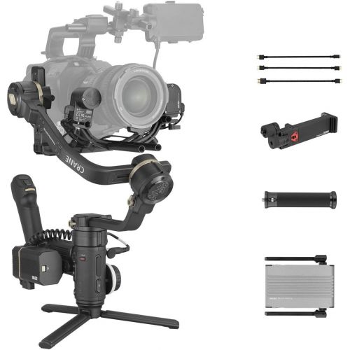  Zhiyun Crane 3S Pro Kit 3 Axis Gimbal Stabilizer for Mirrorless DSLR Cinema Cameras Camcorder for Sony Canon Panasonic Nikon Camera, Blackmagic 6K 4K, Modular Design, Max Payload 6