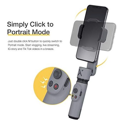  [아마존베스트]ZHIYUN Smooth X Gimbal Stabilizer, Foldable Selfie Stick for Smartphone, Extendable Handheld iPhone Android Gimbal, YouTube Vlog Live Video, Face Tracking, Gesture & Zoom [Tripod &