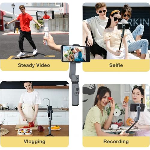  [아마존베스트]ZHIYUN Smooth X Gimbal Stabilizer, Foldable Selfie Stick for Smartphone, Extendable Handheld iPhone Android Gimbal, YouTube Vlog Live Video, Face Tracking, Gesture & Zoom [Tripod &