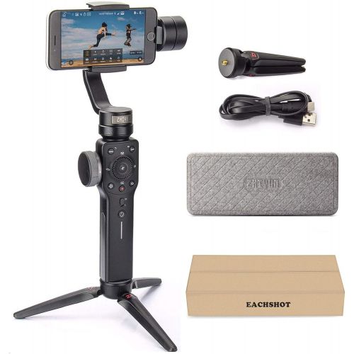  [아마존베스트]Zhiyun Smooth 4 3-Axis Handheld Gimbal Stabilizer with Grip Tripod for iPhone 12 11 Pro Xs Max Xr X 8 Plus 7 6 SE Android Cell Phone Smartphone YouTube Vlog Live Video Kit