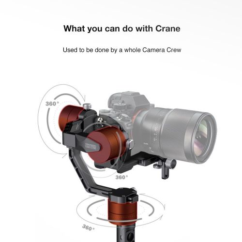  Zhi yun zhi yun Crane Zhiyun V23-Axis Gimbal Stabilizer for Mirrorless Camera and DSLR for Sony A7 Panasonic LUMIX Nikon J Canon M