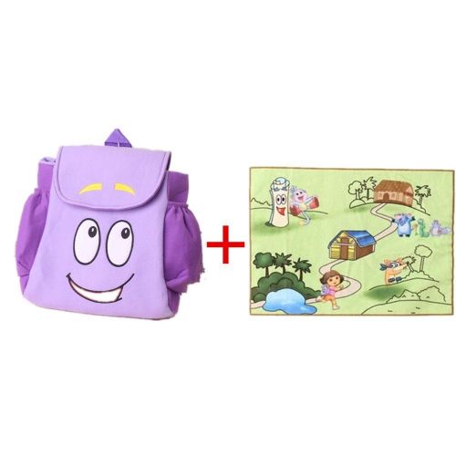  Dora Explorer Backpack Rescue Bag with Map,Pre-Kindergarten Toys PurpleZhicheng