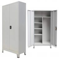 Zhihuitong Office Storage Locker Cabinet with 2 Doors & 6 Compartments, Steel, Gray