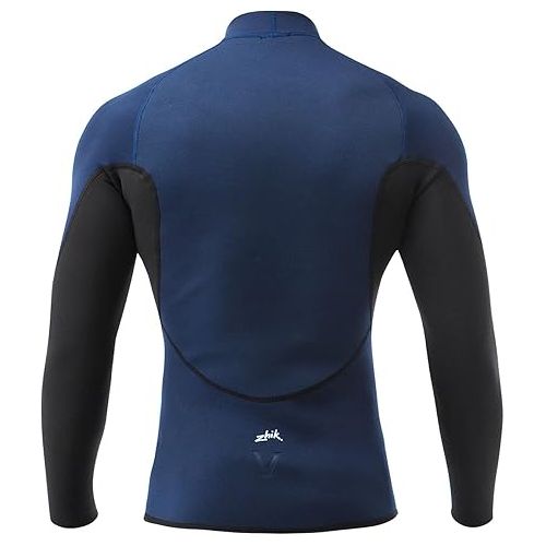  Zhik Microfleece V 1MM Neoprene Wetsuit Long Sleeve Top Navy - Easy Stretch - Targeted Super Stretch Paneling for Optimum fit -