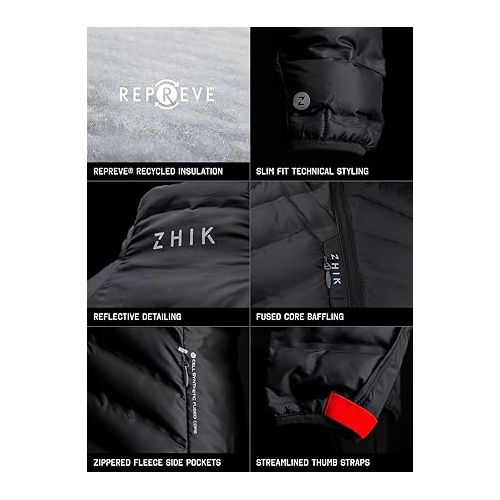  Zhik Mens Cell Insulated Coat Jacket - Anthracite - Breathable -