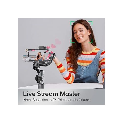 지윤텍 Zhiyun Smooth 5 Gimbal Stabilizer for Smartphone, Handheld 3-Axis Phone Gimbal, Portable Stabilizer for Vlogging, YouTube, Tiktok, Live Video Compatible with iPhone and Android