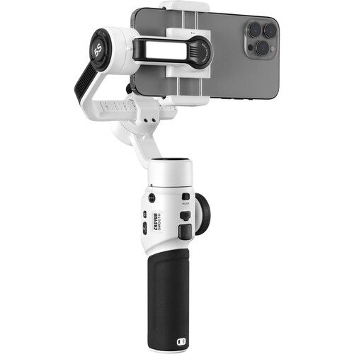 지윤텍 Zhiyun SMOOTH 5S Pro Smartphone Vlogging Stabilizer with 360° Rotation (White)