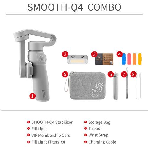 지윤텍 Zhiyun Smooth-Q4 Smartphone Gimbal Stabilizer Combo