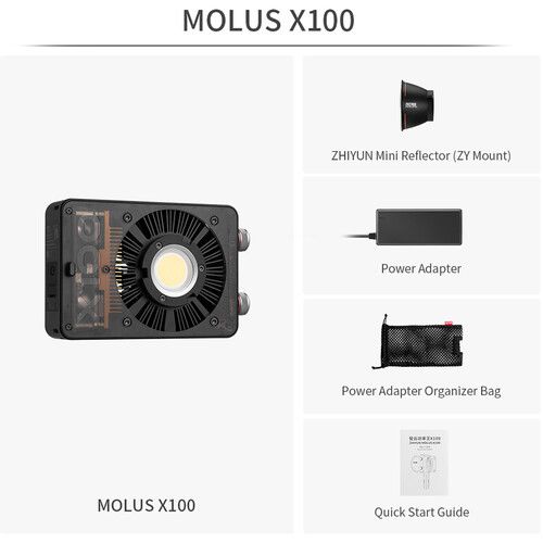 지윤텍 Zhiyun MOLUS X100 Bi-Color Pocket COB Monolight