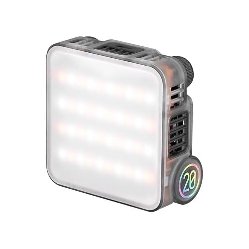 지윤텍 Zhiyun Fiveray M20 Pocket Fill Light,20W Bi-Color 2700K-6500K TLCI ?97 CRI?95 Camera Video Light with 10 Lighting Effects Support Magnetic Attraction for Studio Video,Filming,Photography