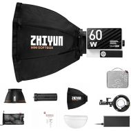 Zhiyun Molus G60 Combo Softbox Lighting Kit, 60W Bi-Color LED Video Light, 11194Lux CRI/TLCI 96+/97+ 2700K-6500K with Bowens Mount Accessories, APP Control Photography Lighting for Video Recording