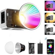 Zhiyun Molus X60 RGB Video Light,60W 2700-6500K TLCI 98 HSI Mode with Bluetooth App Control 15 Lighting Effects Support DC Power Adapter for Studio Photography