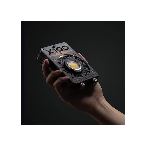지윤텍 Zhiyun MOLUS X100 100w COB Led Video Light, APP Control 2700K-6500K Bi Color COB Continuous Light (X100-Standard)