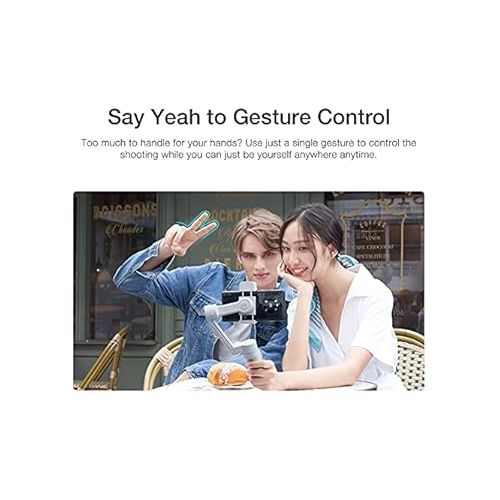 지윤텍 Zhi yun Smooth Q3 Smartphone Gimbal Stabilizer Handheld 3-Axis with LED Fill Light Grip Tripod Vlog Compatible with iPhone 12 11 PRO MAX X XR XS Android with Gesture Control