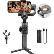 Zhiyun Smooth 5S Smartphone Gimbal Stabilizer 3-Axis with Built-in Fill Light for iPhone Android with Face Object Tracking for Vlog Video Live Stream INS YouTube (Smooth 5 Upgrade Version)-Gray