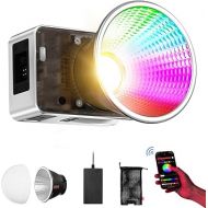 ZHIYUN Molus X60 RGB 60W COB Video Light, 319g Portable LED Light, 2700K-6500K CRI 95 TLCI 98 w/Detachable Grip Battery,Support APP Control and PD Charge (Standard Package)