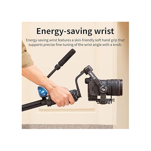 지윤텍 Zhiyun Weebill 3S Combo 3-Axis Gimbal Stabilizer for DSLR and Mirrorless Camera Compatible with Sony Nikon Canon Panasonic LUMIX Extendable Sling Grip Integrated Fill Light PD Fast Charge