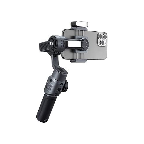 지윤텍 Zhiyun Smooth 5S Combo Zhiyun Smooth 5 Upgrade Vesion with Magnetic Fill Light Gimbal stabilizer for Smartphone,3-Axis Phone Gimbal for iPhone 14 13 12 11 Pro Max SE2 XS XR X 8 Plus Android Cell Phone