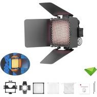 Zhiyun M20 Combo 20W Camera Light, Bi-Color LED Video Light, CCT 2700K~6500K, TLCI 97+ CRI 95+ 4500mAh Portable Light Support Magnetic Attraction Vlog Light w/Barndoor Diffuser Honeycomb Grid