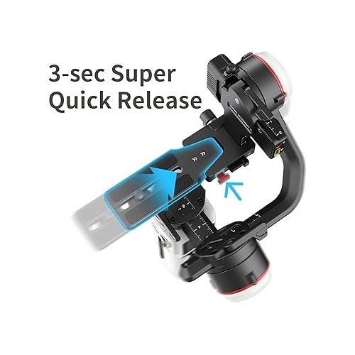 지윤텍 Zhiyun Crane M3 Combo Version 3-Axis Handheld Gimbal Stabilizer for Mirrorless Cameras, Compatible with Sony A6600, A6100, A6000, RX100 M7, GX85, for Gopro Hero10/9/8 5/6/7,iPhone 13 12 XS-Pro Max