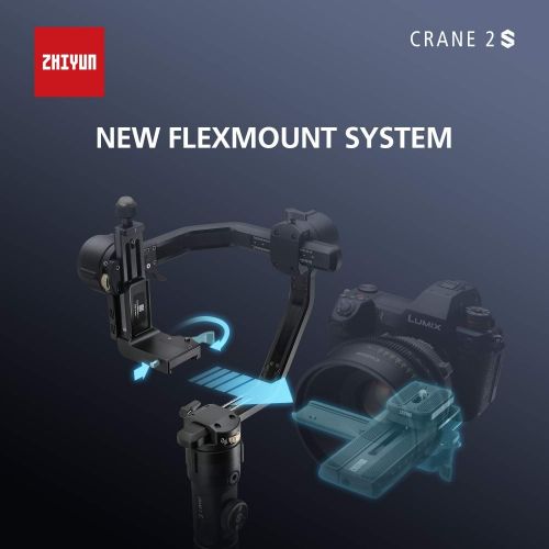 지윤텍 ZHIYUN Crane 2S Professional 3-Axis Gimbal Stabilizer Combo, for DSLR and Mirrorless Camera, Professional Video Equipment Compatible with Canon Sony Nikon BMPCC Panasonic LUMIX