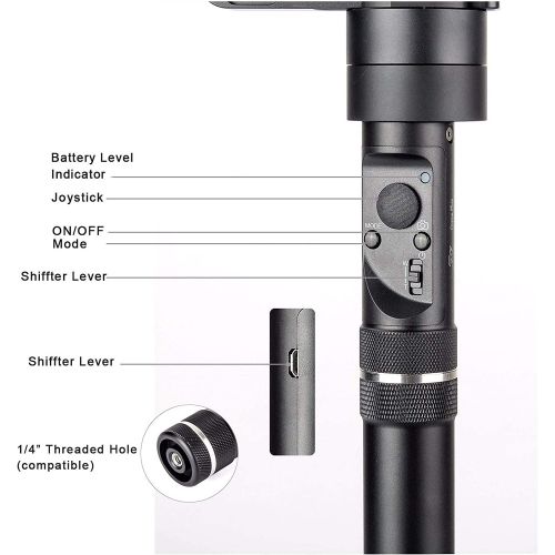 지윤텍 ZHIYUN Crane Plus 3-Axis Handheld Gimbal Stabilizer for DSLR and Mirrorless Camera compatible Sony Panasonic LUMIX Nikon Canon POV Large Payload Timelapse Object Tracking New Versi