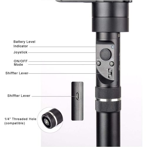 지윤텍 Zhiyun Crane Plus 3-Axis Handheld Gimbal Stabilizer for DSLR and Mirrorless Camera compatible Sony Panasonic LUMIX Nikon Canon POV Large Payload Timelapse Object Tracking New Versi