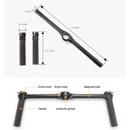 지윤텍 Zhi yun Zhiyun Dual Handheld Grip with PERGEAR Cleaning Kit for Zhiyun Crane Zhiyun Crane-M 3-Axis Handheld Gimbal Stabilizer