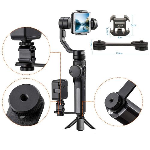  Zhiyuntech Zhiyun Smooth 4 3 Axis Handheld Gimbal Stabilizer with Triple Cold Shoe Mount Extension and Tripod for iPhone x 8 7 6plus Android Smartphone Samsung Galaxy S8 Note 8GoPro Hero 65