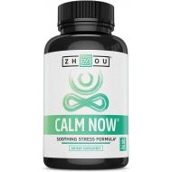 [아마존 핫딜] [아마존핫딜]Zhou Nutrition CALM NOW Soothing Stress Support Supplement, Herbal Blend Crafted To Keep Busy Minds Relaxed, Focused & Positive; Supports Serotonin Increase; Hawthorn, Ashwagandha, Rhodiola Rosea