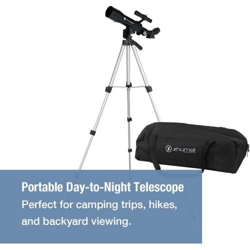  [아마존베스트]Zhumell Z50 Portable Refractor with Tripod, Phone Adapter & Carry Bag, Black