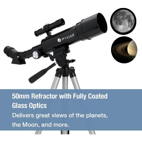  [아마존베스트]Zhumell Z50 Portable Refractor with Tripod, Phone Adapter & Carry Bag, Black