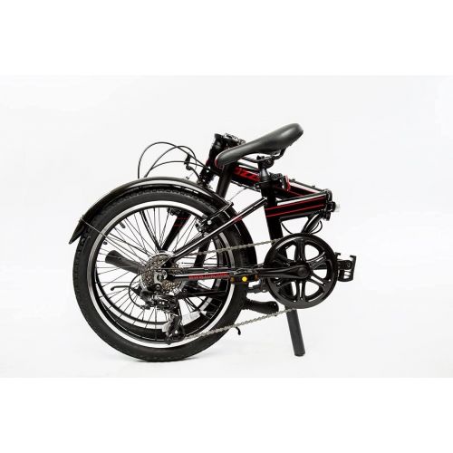  Zizzo Via 20” Folding Bike-Lightweight Aluminum Frame Genuine Shimano 7-Speed 26lb