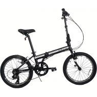 ZiZZO Campo 20 inch Folding Bike with 7-Speed, Adjustable Stem, Light Weight Aluminum Frame