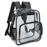 Zicac Cute Transparent Clear PVC Backpack School Bag with Mesh Side Pockets