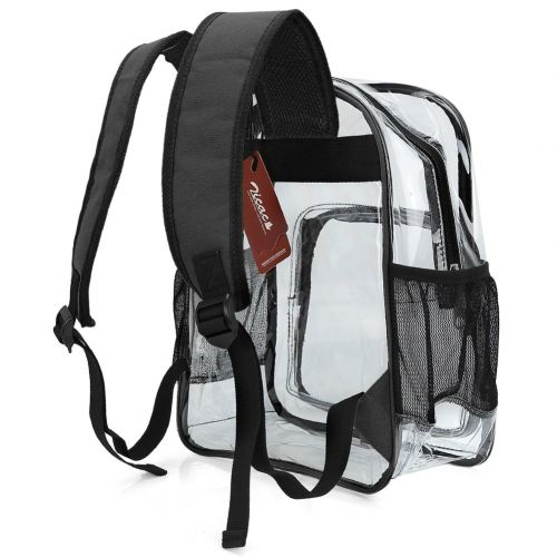  Zicac Cute Transparent Clear PVC Backpack School Bag with Mesh Side Pockets